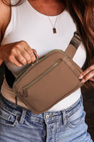 Desert Palm Minimalist Multi-zipped Crossbody Bag