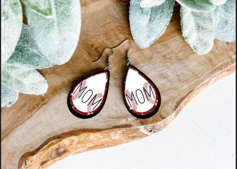 Baseball Mom earrings