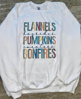 Flannels Pumpkins and Bonfires Sweatshirt