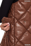 Vegan Leather Puffer Vest