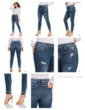 High Rise Cropped Skinny Denim Pants