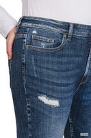 High Rise Cropped Skinny Denim Pants