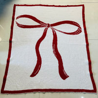 Red coquette Bow Blanket