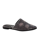 Dragonfly Velvet Flats in Grey