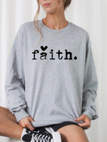 Faith Heart Cozy Graphic Sweatshirt