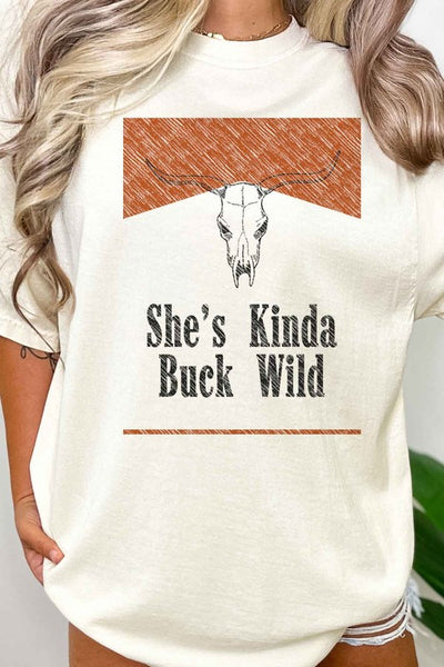 SHES KINDA BUCK WILD OVERSIZED TEE