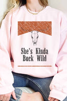 SHES KINDA BUCK WILD OVERSIZED SWEATSHIRT