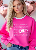 Love Words Graphic CrewNeck Sweatshirt