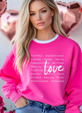 Love Words Graphic CrewNeck Sweatshirt