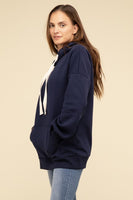 Oversized Hoodie Longline Sweatshirt