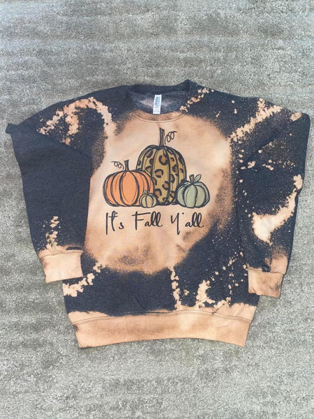 It’s Fall Y’all Bleached Crewneck