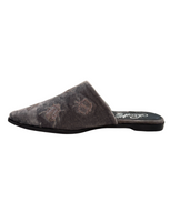 Dragonfly Velvet Flats in Grey