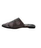 Dragonfly Velvet Flats in Grey