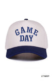 Game Day Two Tone Canvas Cotton Cap- Blue