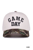 Game Day Two Tone Canvas Cotton Cap- Blue
