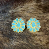 TRB Co. Western Couture Kingman Gold Cluster Earrings