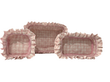 Sweet Floral and Bow Gingham Clear-side  Cosmetic Bag Collection