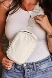 Black Waterproof Zipped Fanny Pack Crossbody Sling Bag