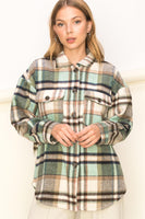 Sweet Comfort Plaid Pattern Shacket