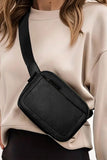 Desert Palm Minimalist Multi-zipped Crossbody Bag