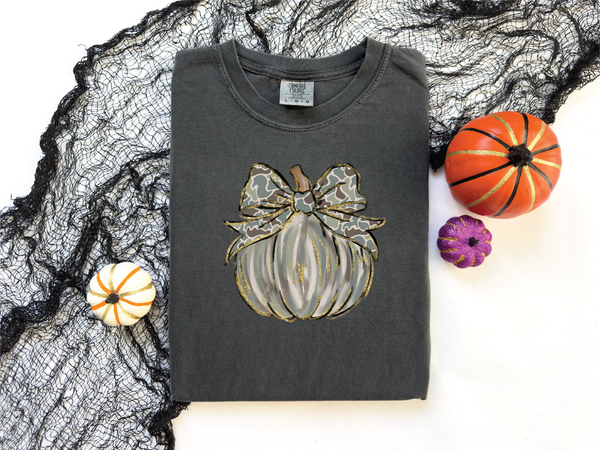 Camo Pumpkin- Fall Graphic Tee