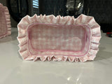 Sweet Floral and Bow Gingham Clear-side  Cosmetic Bag Collection