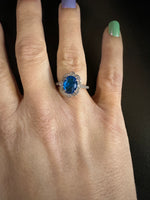 Sterling Silver Gemstone ring blue