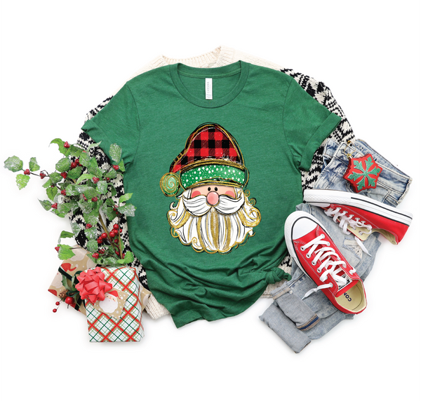 Doodle Santa- Christmas Graphic Tee