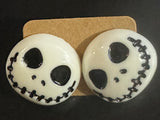 Jumbo Jack & Sally Resin Stud Earrings