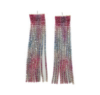 Long Tassle Glitter Earrings- purple