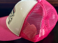 Jeep White/Pink Mesh Trucker hat