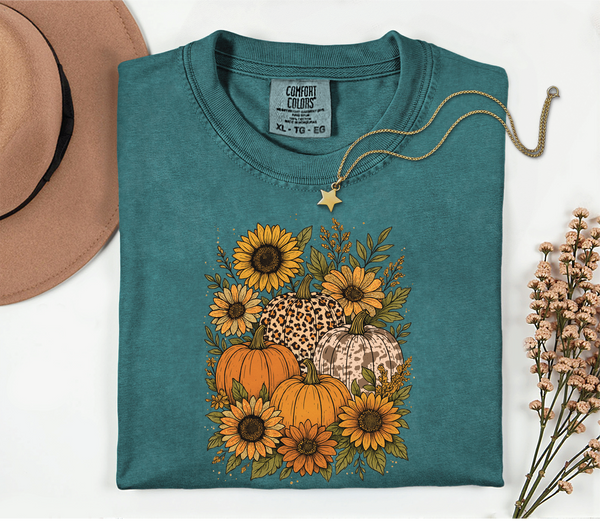 Fall Floral Collage- Fall Tee