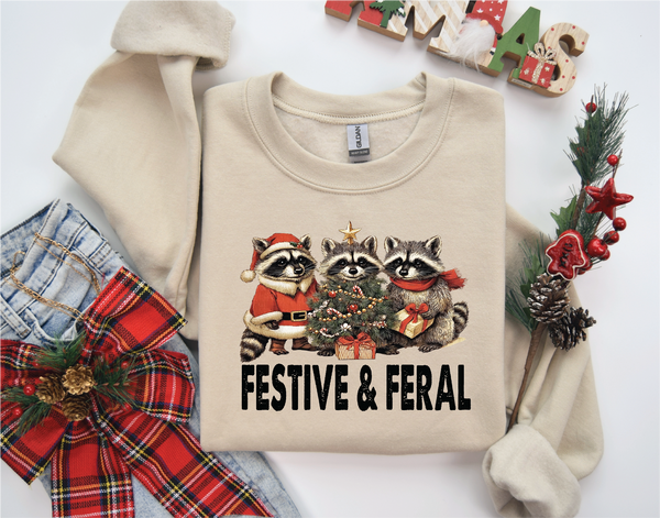 Festive and Feral Christmas Sweater