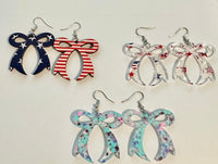 Patriotic Bow Earrings