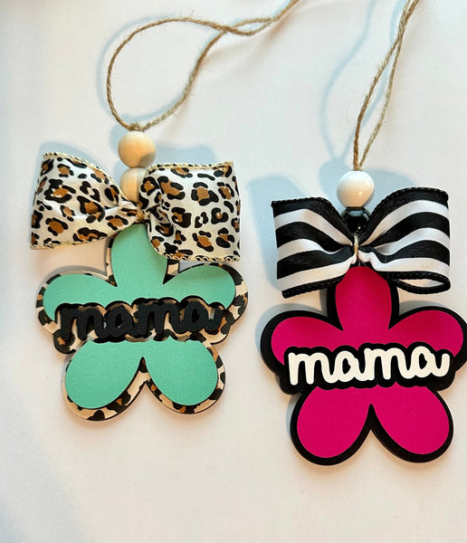 Flower Mama Bag Tag/Car Charm