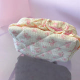 Bow Ruffle Cosmetic Bag