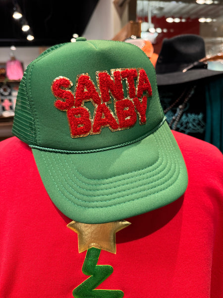 Santa Baby Chenille Patch Foam Trucker Cap