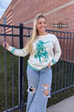 TEAL Wild & Western Sweater