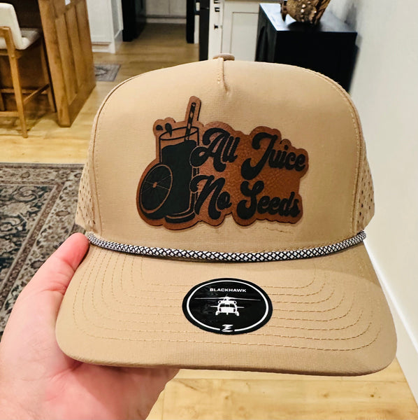 ALL JUICE NO SEEDS ON A Mens Rope Hat