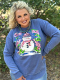 Callie Ann Stelter Snowman Tee and Poncho Sweatshirt