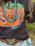 Callie Ann Stelter Thankful Pumpkin Crew Tee & Sweatshirt