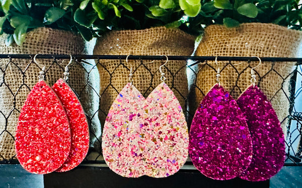 Glitter Cork Backed Earrings