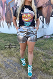 Marfa Metallic Shorts