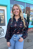 Rodeo Sweetheart Silky Button Up