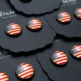 Vintage American Flag Studs