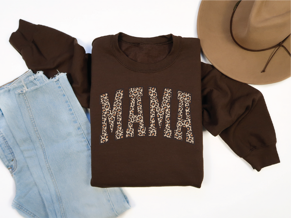 Mama Leopard Graphic Sweater