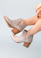 Not Rated Tarim Booties in Grey - Rural Haze