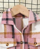 2pcs Plaid Flannel Shirt & Suspender Romper Set - Girls' Fashion Casual Pant Sets