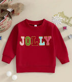 JOLLY Embroidery 95% Cotton Crew Neck Pullover Kids Clothes For Girls