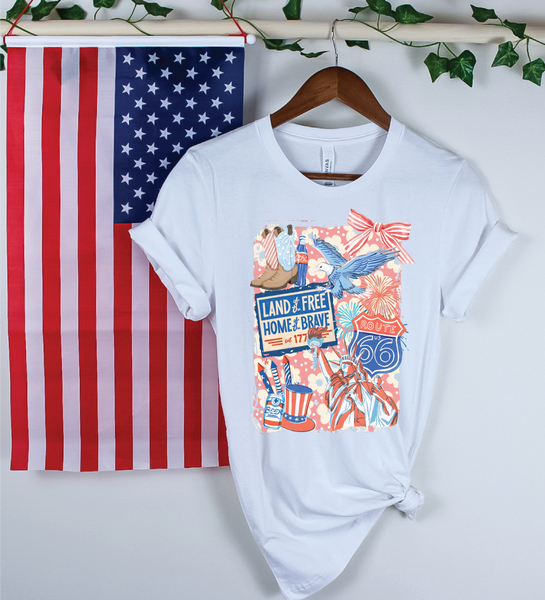 USA Collage Patriotic Tee